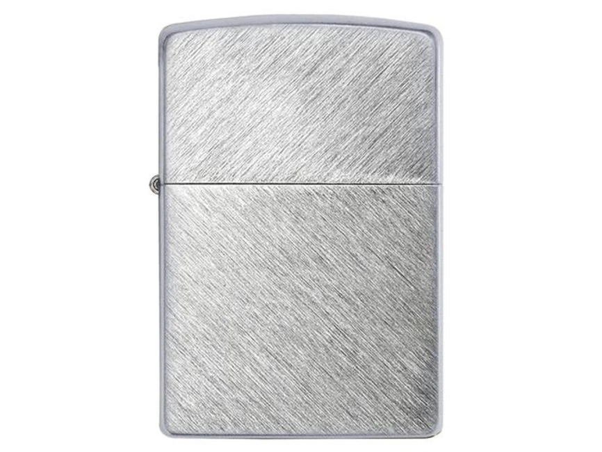 Зажигалка ZIPPO с покрытием Herringbone Sweep, латунь/сталь, серебристая, матовая, 38x13x57 мм фото 2