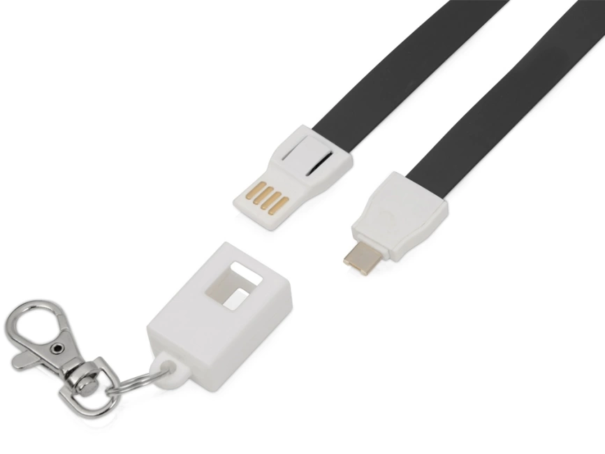 Зарядный кабель-клип 2 в 1, черный фото 5