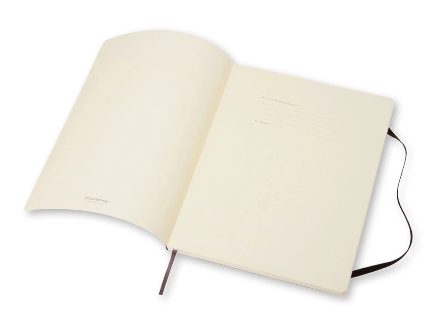 Записная книжка Moleskine Classic Soft (нелинованный), Хlarge (19х25 см), черный фото 2