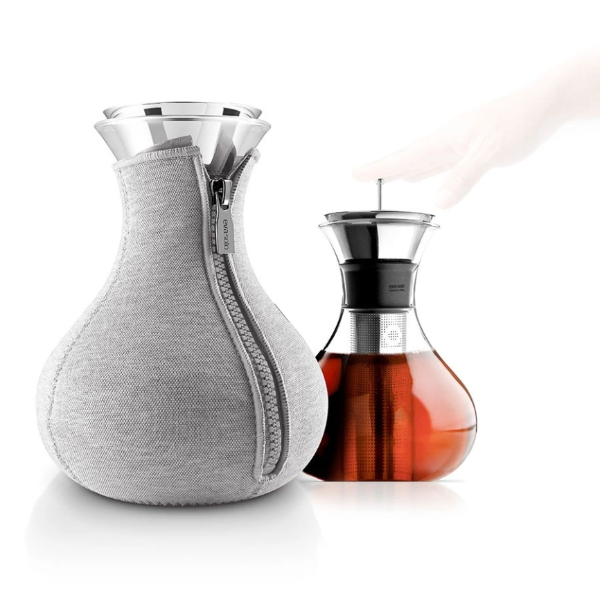 Чайник заварочный Tea Maker в чехле, светло-серый фото 5