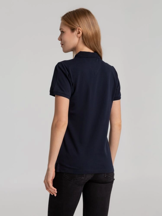 Рубашка поло женская Sunset темно-синяя, размер XXL фото 11