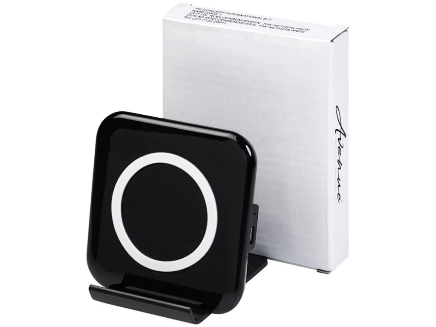 Беспроводная зарядка-подставка для смартфона Catena, черный фото 1