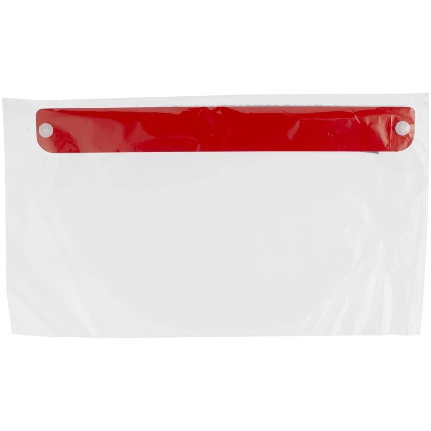 Прозрачный экран для лица Barrier, немедицинский, с красной лентой фото 8