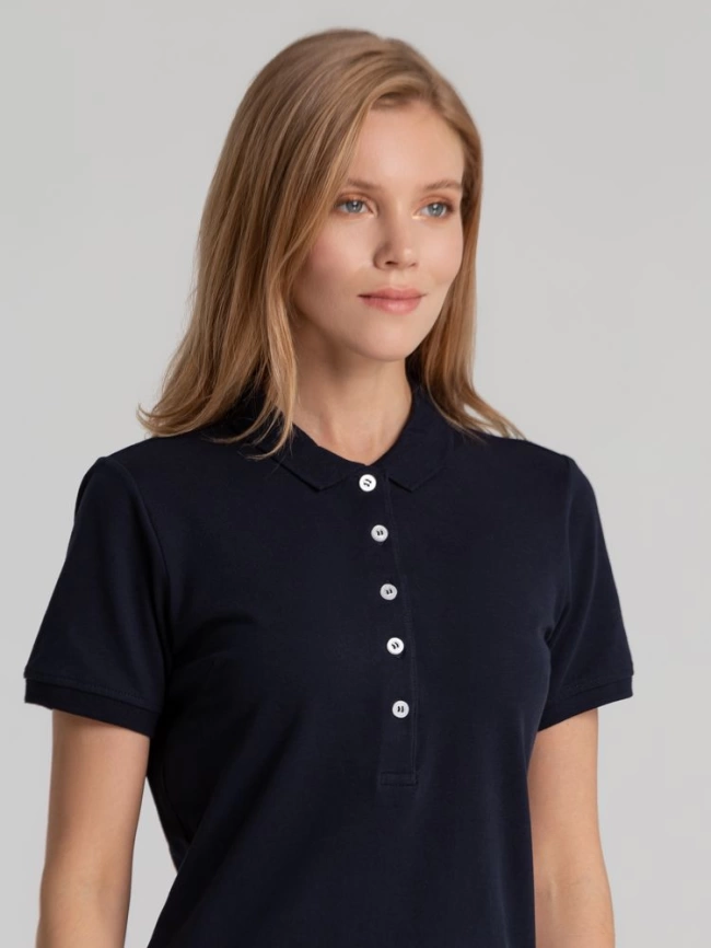 Рубашка поло женская Sunset темно-синяя, размер XXL фото 12