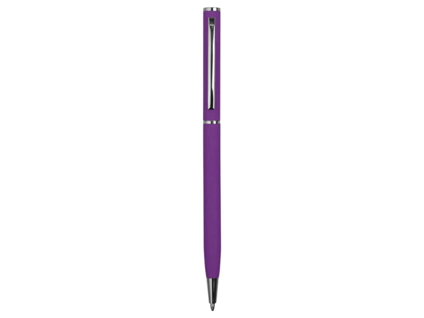 Ручка металлическая шариковая Атриум с покрытием софт-тач, фиолетовый фото 2