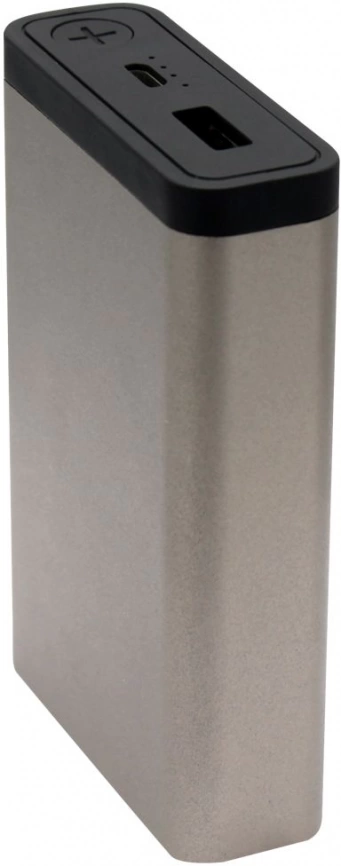 Внешний аккумулятор MeToo  10000 mAh, металлический - Серый CC фото 2