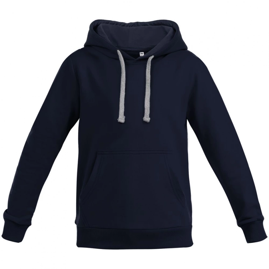 Толстовка с капюшоном детская Kirenga Kids, темно-синяя, 8 лет фото 1