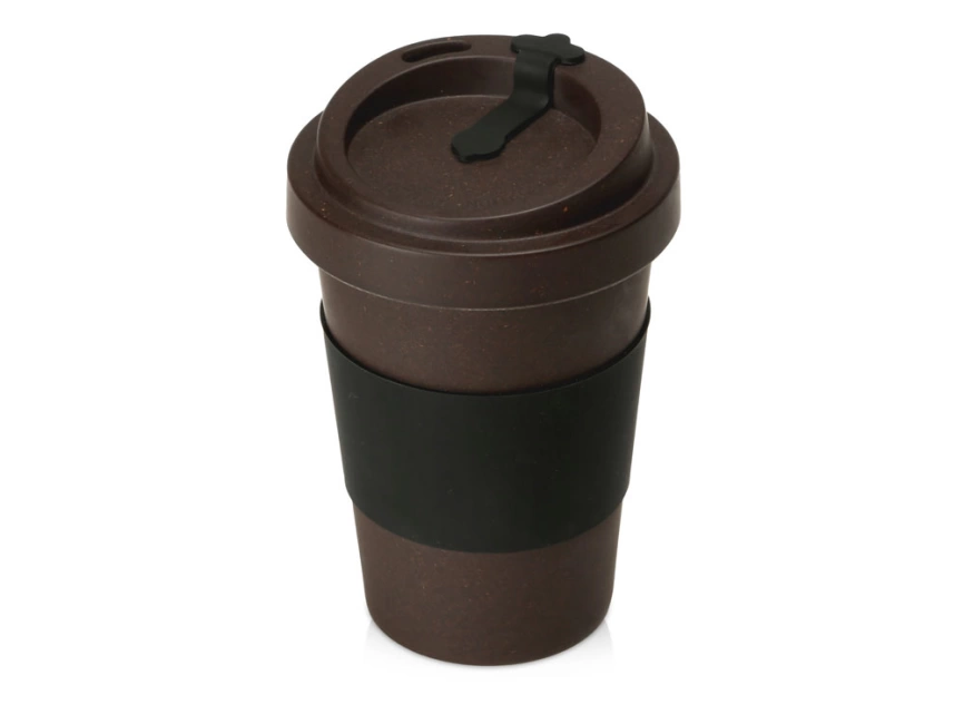Стакан из кофе с силиконовой манжетой Latte, коричневый фото 2