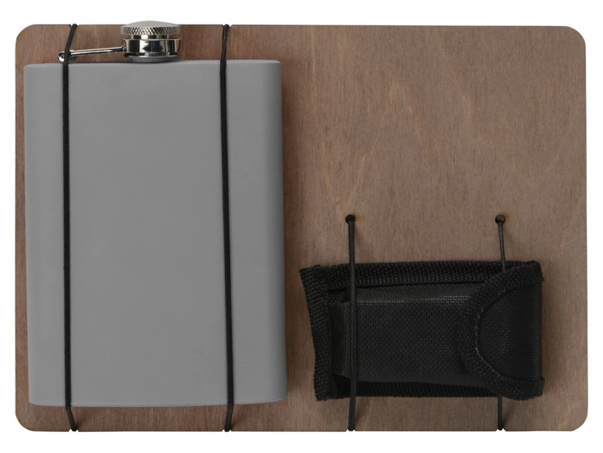 Подарочный набор Путешественник с флягой и мультитулом, светло-серый фото 3