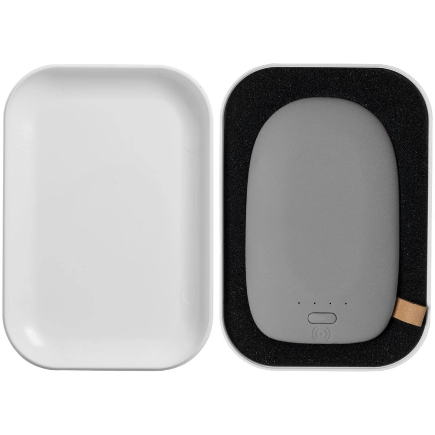 Аккумулятор с беспроводной зарядкой Pebble Wireless 9000 мАч, серый фото 16