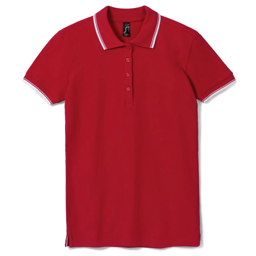 Рубашка поло женская Practice women 270 красная с белым, размер M фото 7