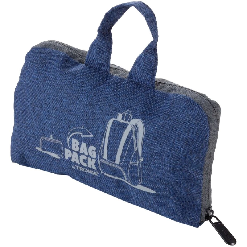 Складной рюкзак Bagpack, синий фото 3