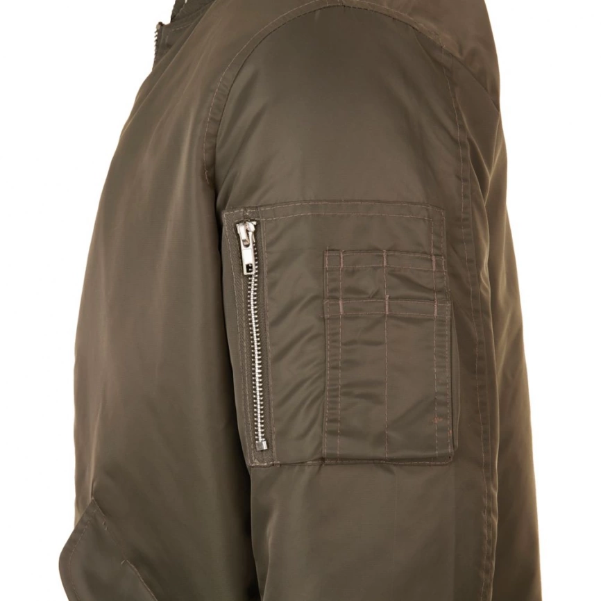 Куртка бомбер унисекс Rebel коричневая, размер S фото 4