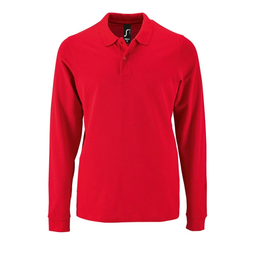Рубашка поло мужская с длинным рукавом Perfect LSL Men красная, размер 3XL фото 1