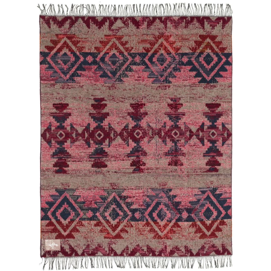 Плед Navajo, сине-бордовый фото 6