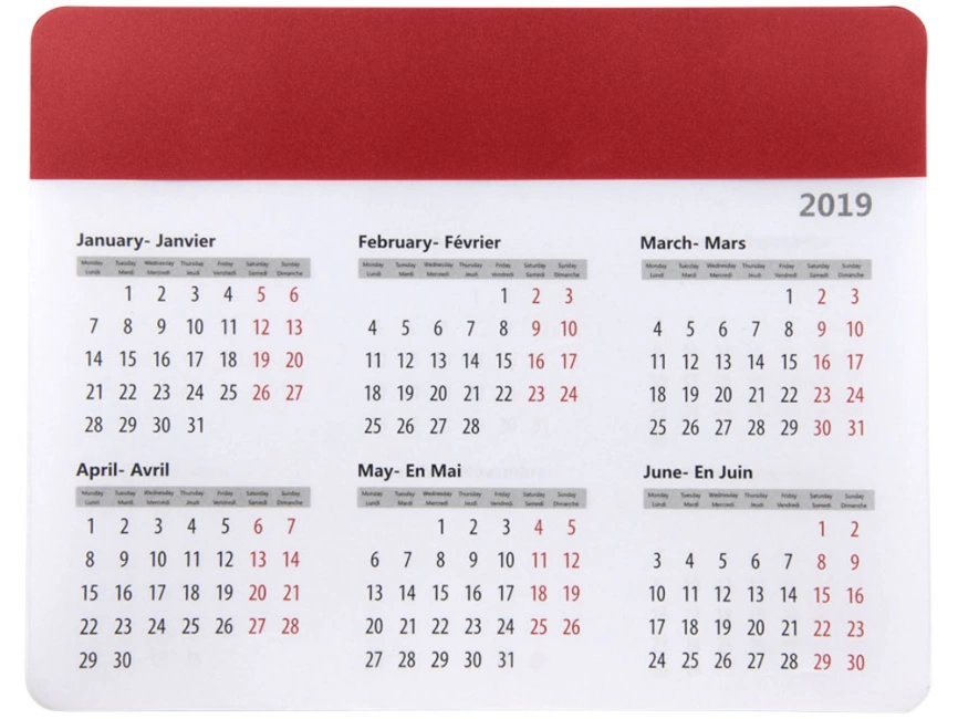 Коврик для мыши Chart с календарем фото 2