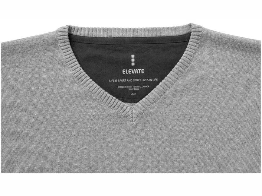 Пуловер Spruce мужской с V-образным вырезом, серый меланж фото 3
