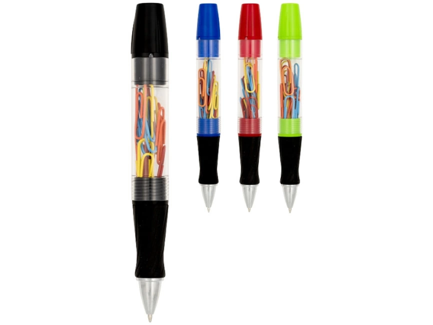 Королевская шариковая ручка со светодиодами и скрепками, черный фото 3