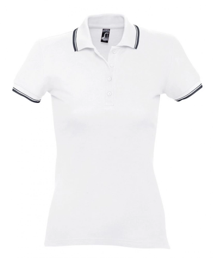 Рубашка поло женская Practice women 270 белая с темно-синим, размер S фото 1