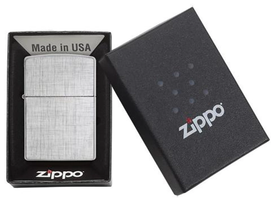 Зажигалка ZIPPO Classic с покрытием Brushed Chrome, латунь/сталь, серебристая, матовая, 38x13x57 мм фото 5
