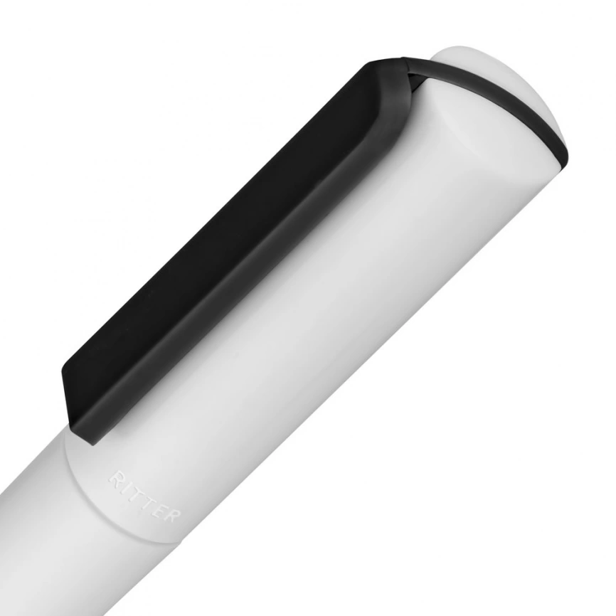 Ручка шариковая Split White Neon, белая с черным фото 3