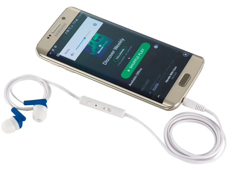 Наушники Earbuds, ярко-синий фото 2