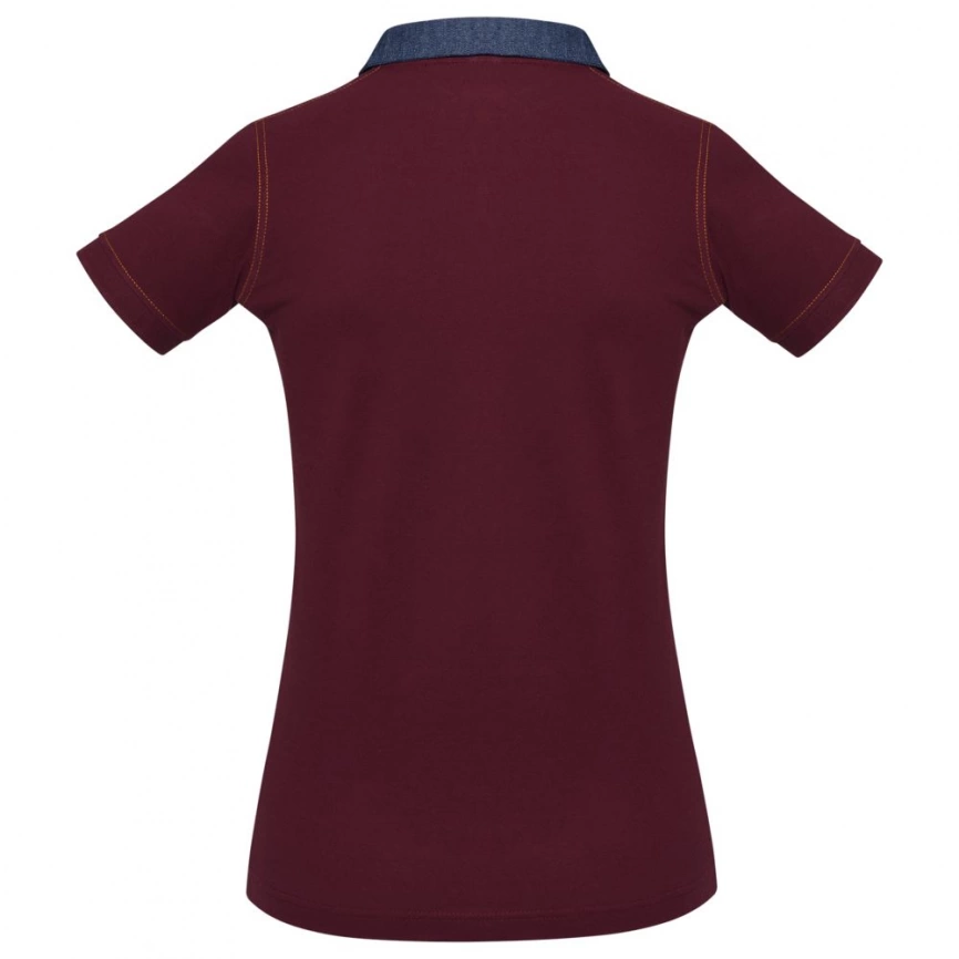 Рубашка поло женская DNM Forward бордовая, размер L фото 2