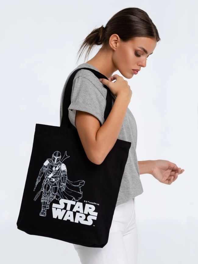 Холщовая сумка Mandalorian, черная фото 4