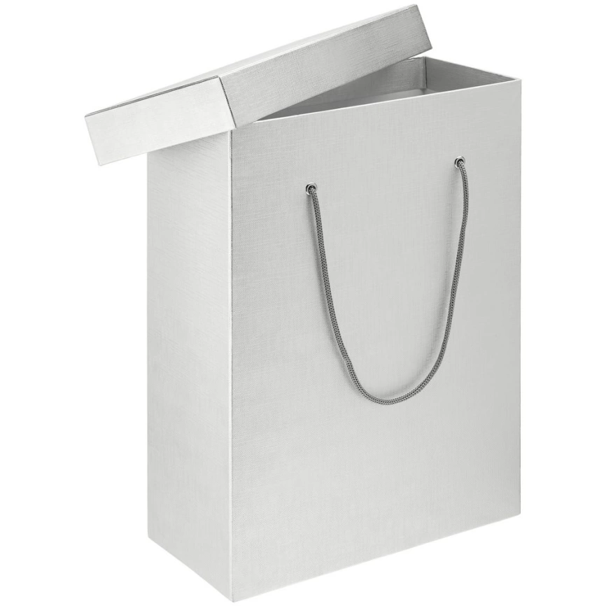 Коробка с веревочными ручками High Rise, серебристая фото 2