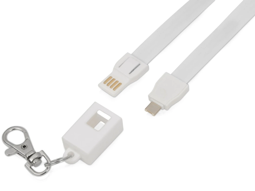 Зарядный кабель-клип 2 в 1, белый фото 5
