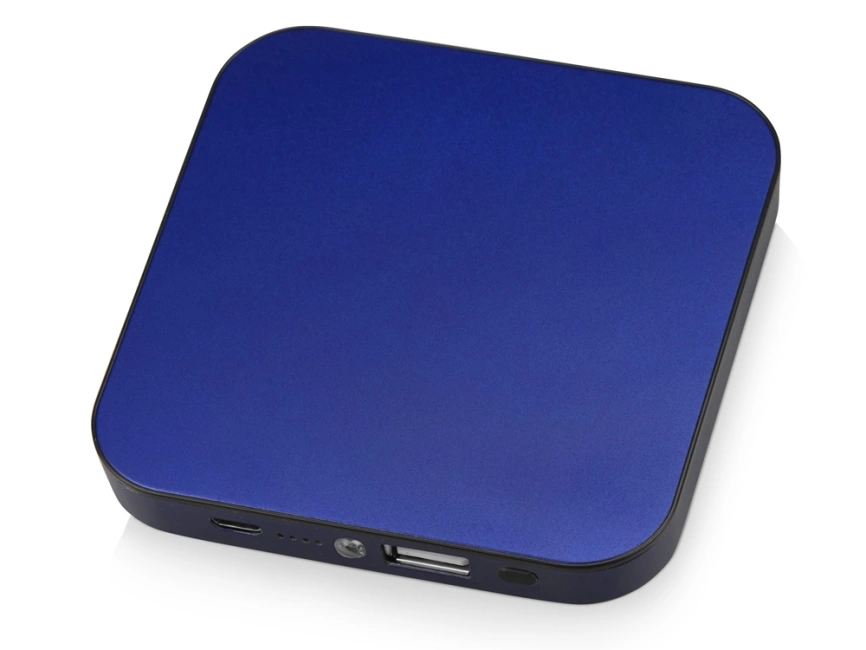 Портативное зарядное устройство на 4000 mAh с литий-полимерной батареей в компактном корпусе из металла, синий фото 1