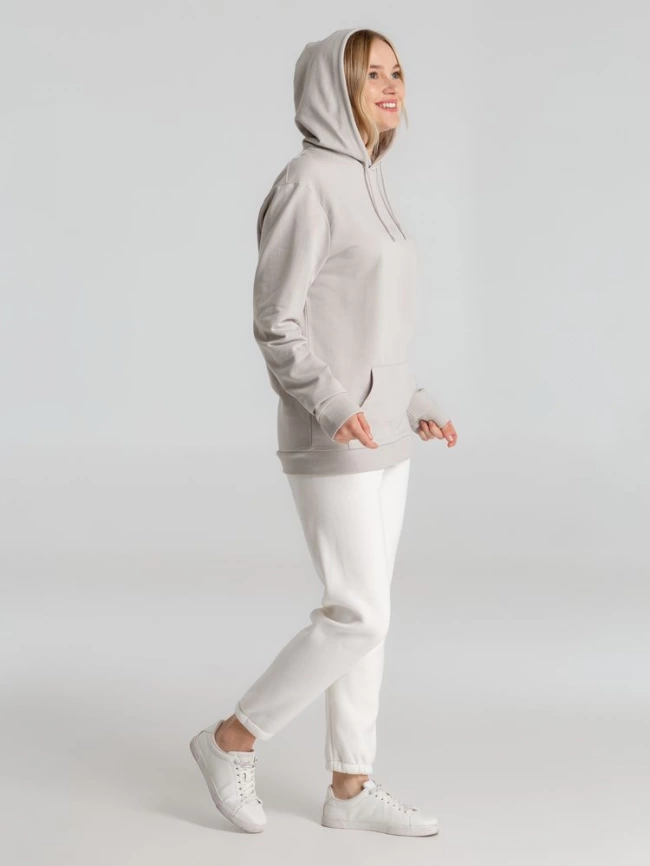 Толстовка с капюшоном унисекс Hoodie, дымчато-серая, размер 3XL фото 19