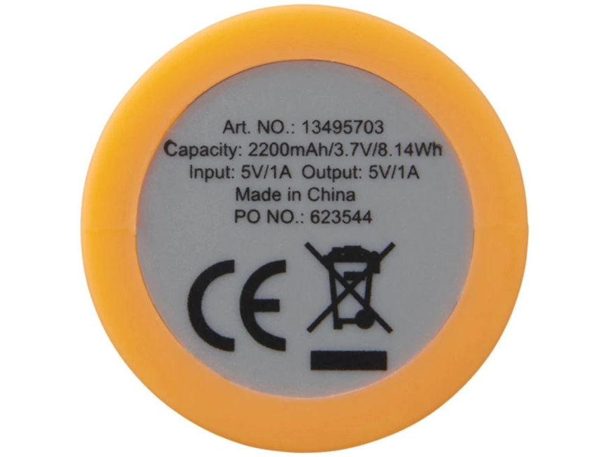 Зарядное устройство с резиновым покрытием 2200 мА/ч, оранжевый фото 5