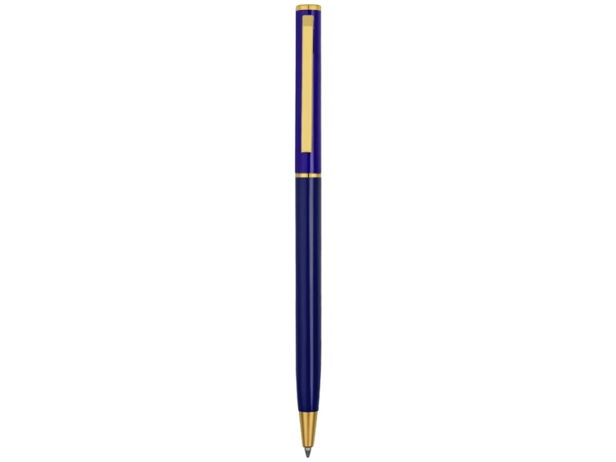 Ручка шариковая Жако с серебристой подложкой, темно-синий фото 2