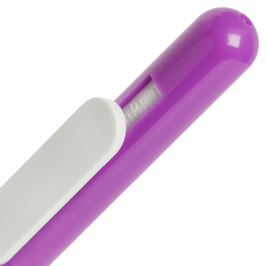 Ручка шариковая Swiper, фиолетовая с белым фото 4