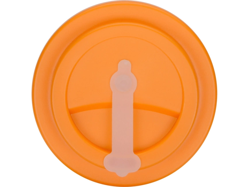Пластиковый стакан Take away с двойными стенками и крышкой с силиконовым клапаном, 350 мл, белый/оранжевый фото 5