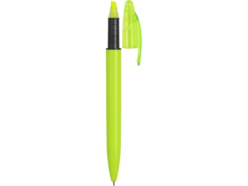 Ручка пластиковая шариковая Mark с хайлайтером, зеленое яблоко фото 4