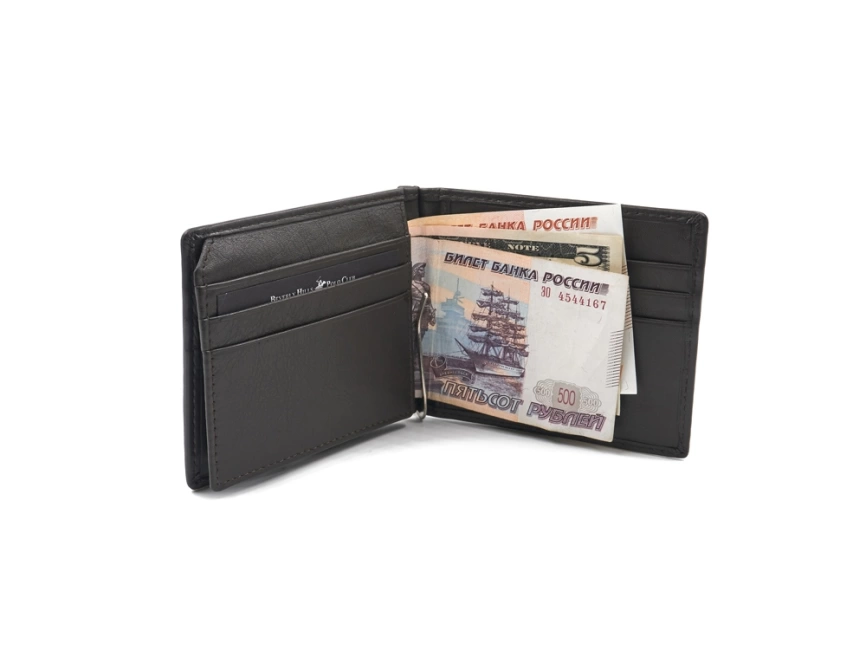 Бумажник С Зажимом мужской Beverly Hills Polo Club, коричневый фото 3
