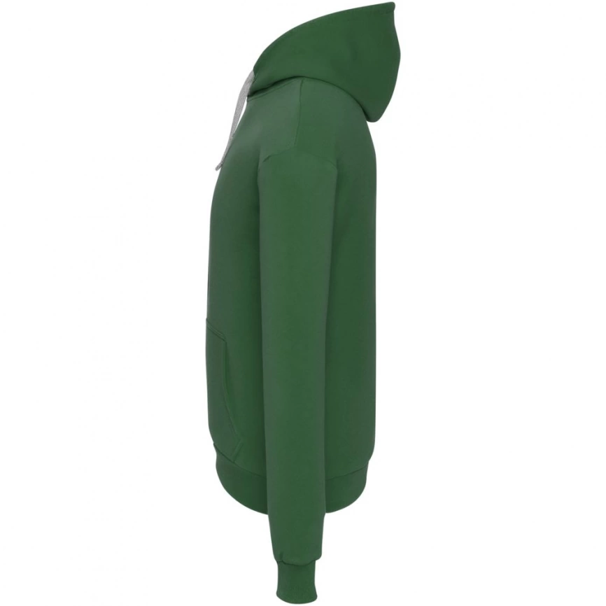 Толстовка с капюшоном Unit Kirenga Heavy темно-зеленая, размер 4XL фото 3