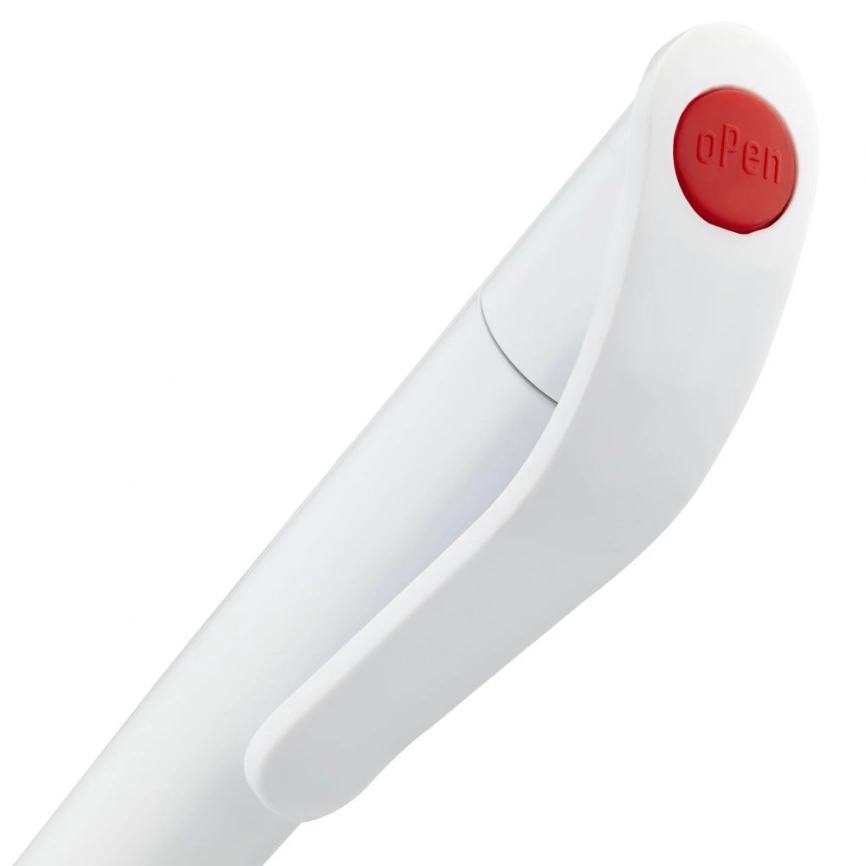 Ручка шариковая Grip, белая с красным фото 7
