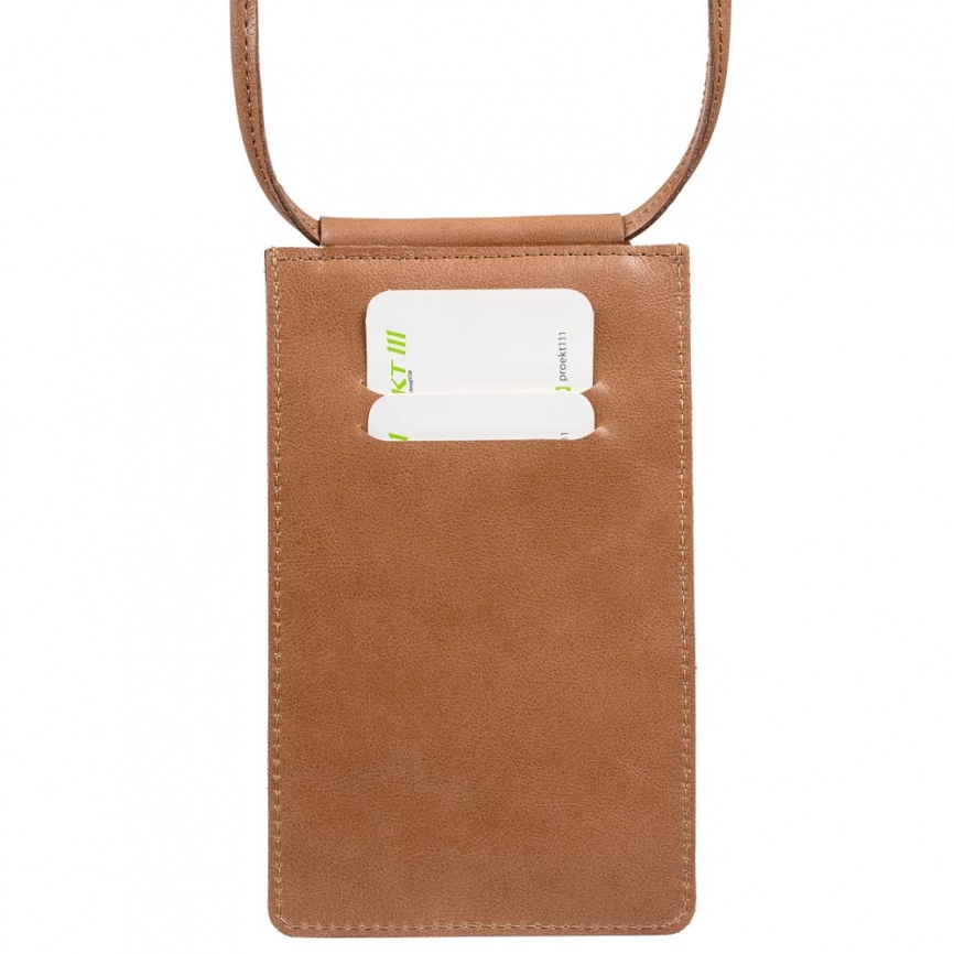 Сумочка для телефона Apache, светло-коричневая (camel) фото 4