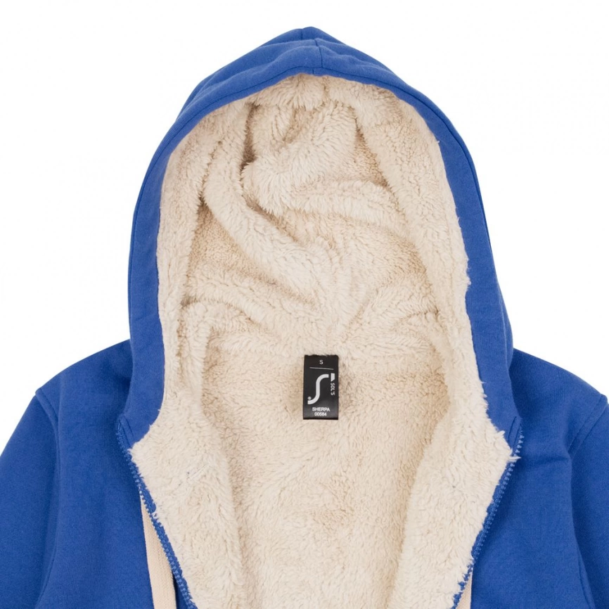 Толстовка унисекс на молнии Sherpa 280 ярко-синяя, размер XL фото 12