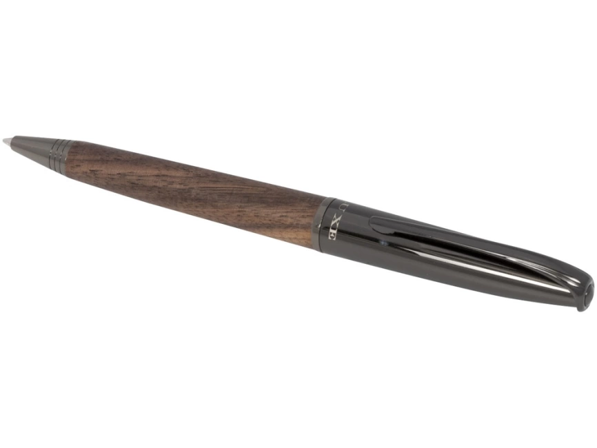 Шариковая ручка с деревянным корпусом Loure, черный/коричневый фото 3
