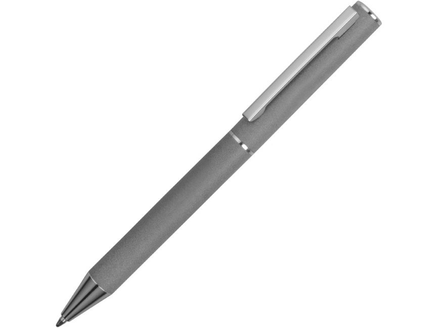 Ручка металлическая soft-touch шариковая Stone, серый/серебристый фото 1