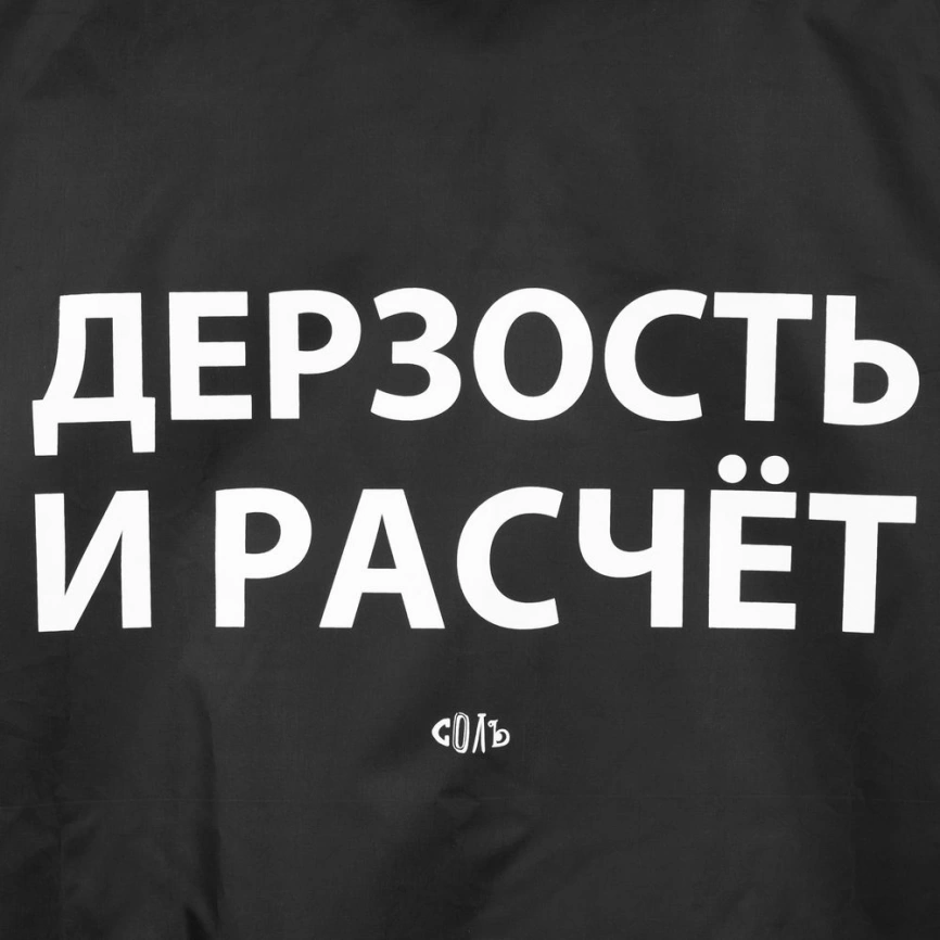 Дождевик «Дерзость и расчет», черный, размер L фото 3
