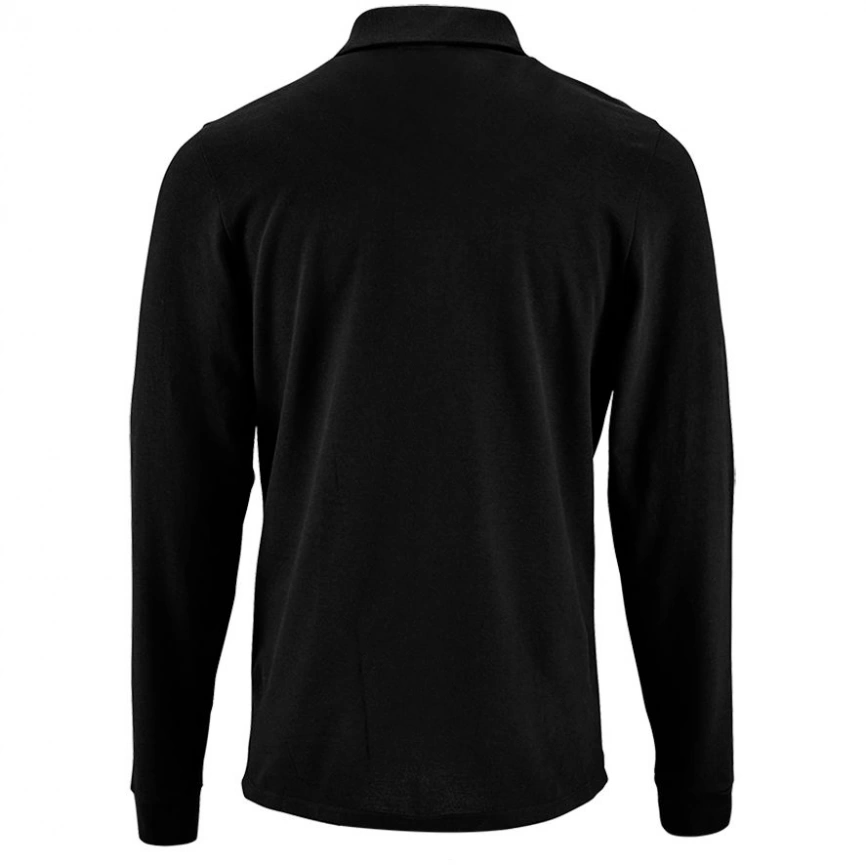 Рубашка поло мужская с длинным рукавом Perfect LSL Men черная, размер S фото 7