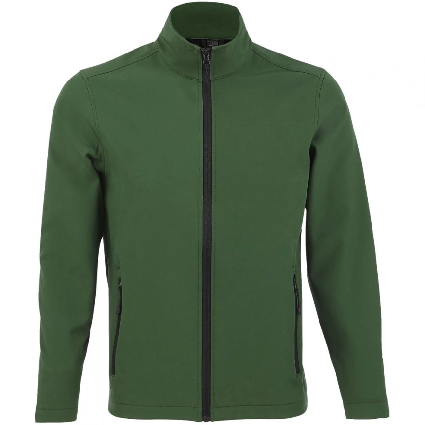 Куртка софтшелл мужская Race Men, темно-зеленая, размер XL фото 1