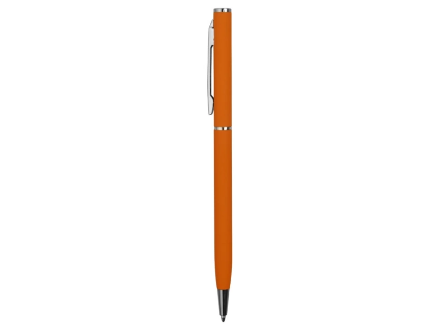Ручка металлическая шариковая Атриум с покрытием софт-тач, оранжевый фото 3