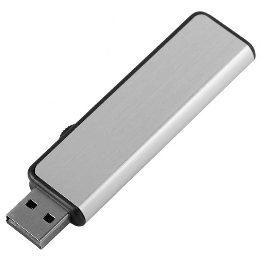 Флешка Ferrum, серебристая с черным, 8 Гб фото 3
