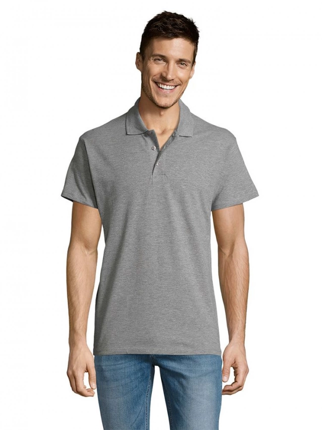 Рубашка поло мужская Summer 170 серый меланж, размер L фото 12